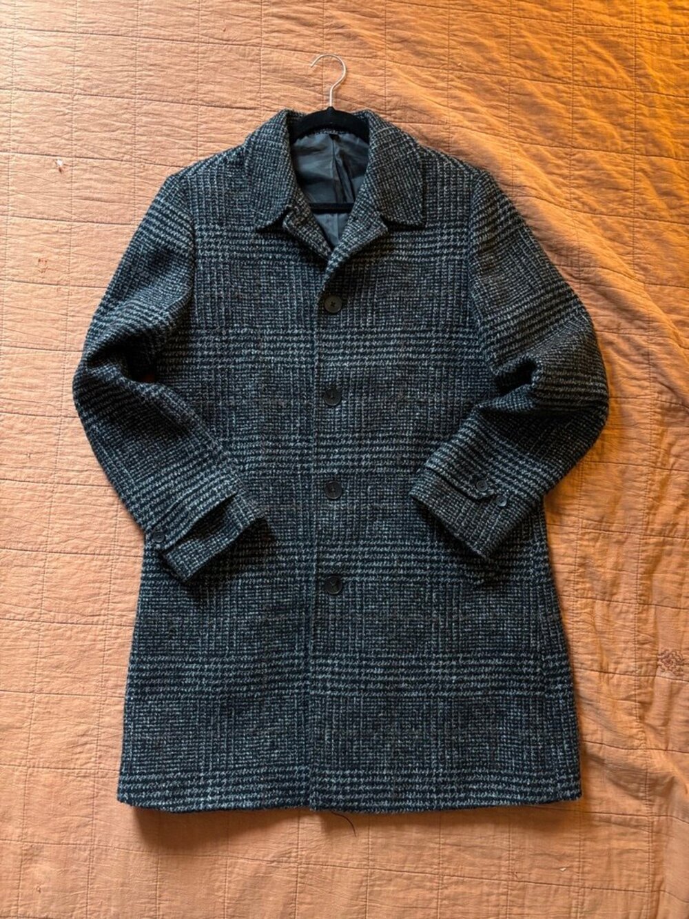 J. Crew Factory Wool-Blend Overcoat - Grey Houndstooth / Melange - 38